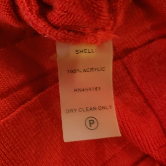 Calvin Klein Pleated Red Bodycon Dress Size Small - Picture 6 of 8